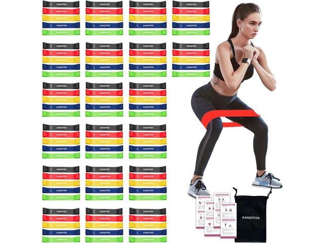 100 PCS Bulk Resistance Bands, Loop Exercise Bands Set for Gym Members Sports Class Students Gift, 5 Pieces Each Set with Storage Bag, Fitness.