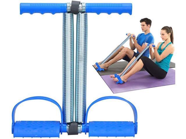 Elastic Sit Up Equipment, Pull Rope Dual Spring Tension Foot Pedal Sit Up Equipment for Abdominal, Leg Exerciser Tummy Trimmer Sport Fitness.