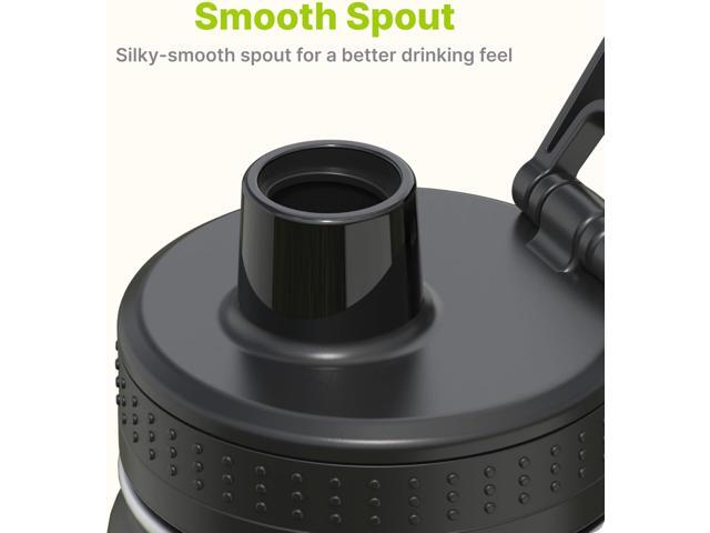 Kids Insulated Water Bottle-16 oz Stainless Steel Vacuum Wide Mouth Sports Flask with Silicone Boot-Reusable Metal Leak Proof Travel Water Bottle...