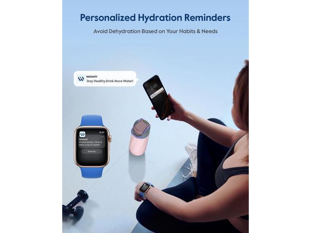 Boost Smart Water Bottle with Reminder to Drink Water, 24oz BPA-Free Stainless Steel Vacuum Insulated Water Bottle, Wide Mouth Water Tracker Bottle...