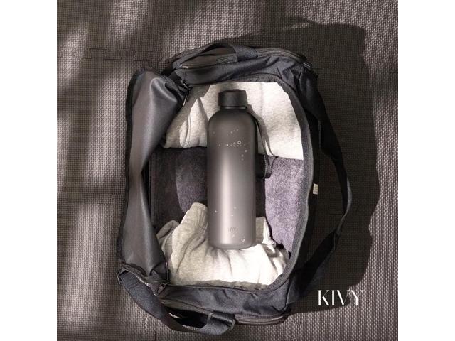 KIVY Large Water Bottle 50oz [Lightweight & Shatterproof] Fits Backpack & Cupholder for Travel, Sports, School - Extra large water bottle no straw...