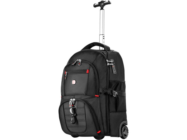 star cloud 21x14x9 Rolling Backpack with Wheels - Water-Resistant, 17.3' Laptop Compartment, Ideal Carry-On for Overnight Travel, College, Work -...