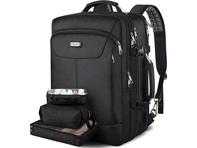 Carry on Backpack, Extra Large 50L Airline Approved TSA Travel Backpacks with 3 Packing Cubes for Women Men, Super Large Heavy Expandable Overnight...