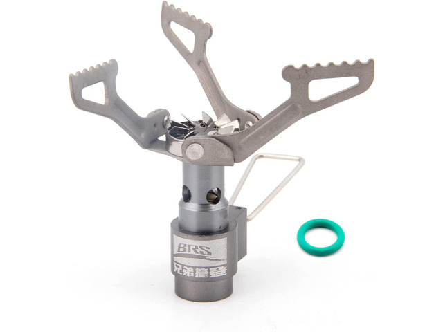 BRS Stove BRS 3000T Stove Titanium Ultralight Backpacking Stove Portable Propane Camping Stove Gas Burner Camp Stove only 26g with Extra O Ring