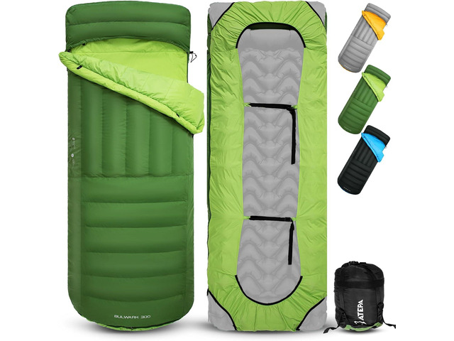 ATEPA Down Sleeping Bag for Adults, Recycled Ultralight 35Â°F 40Â°F 45Â°F 50Â°F 650FP / 700FP 3 Season Compact Sleeping Bags with Compression Sack for...