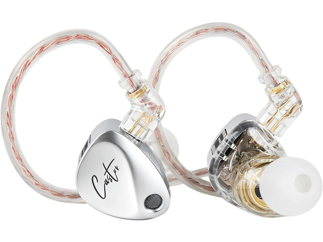 KZ Castor in Ear Monitor, Harman Bass Edition IEM with Dual Dynamic Drivers, Tunable Sound Wired Headphones Gaming Earbuds with 4-Level Adjusting...