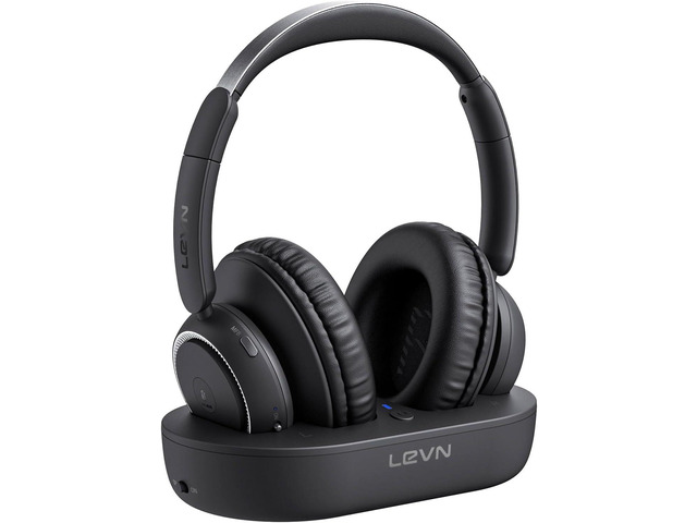 LEVN Wireless Headphones for TV Watching, TV Headphones Wireless for Seniors with Transmitter Charging Base, Hearing-impaired, No Audio Delay...