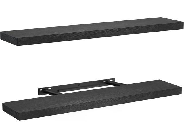 Amada 32 Inch Floating Shelves with Invisible Brackets, Set of 2, Black