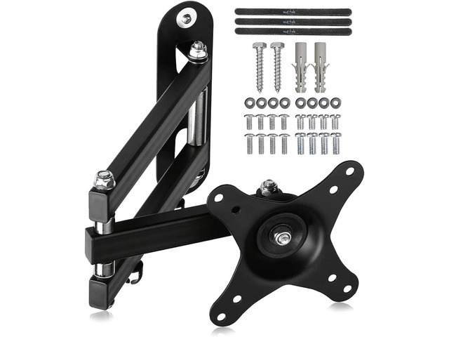 Suptek TV Wall Bracket Mount Swivel and Tilt for Most 15'-32' LED, LCD, OLED Flat Screen TVs and Monitors with VESA 75x75-100x100mm up to 13kg Full...