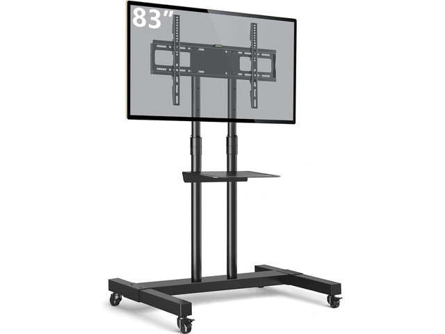 TAVR Mobile TV Stand Rolling TV Cart Floor Stand with Mount for 32-83 Inch
