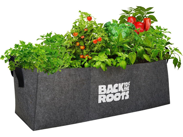 Back to the Roots Breathable Raised Bed (Provides More Oxygen to Roots), 3 Cu. Ft., No Assembly Needed, Reusable & Weatherproof
