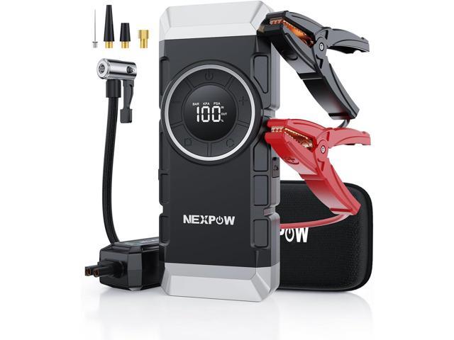 NEXPOW Car Battery Jump Starter with Air Compressor 3000A Peak,12V 150PSI Portable Jumpstart Box for Up to 8L Gas and 8L Diesel Engines, PD18W...