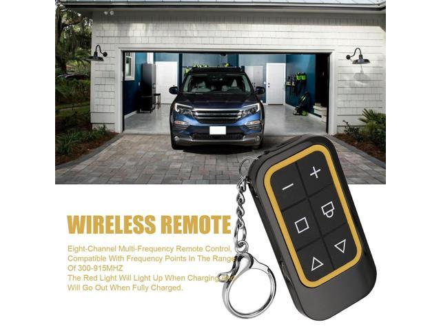Wireless Remote Control 8-Channel Multi-Frequency Garage Door Rechargeable Full-Frequency Copy Remote Control Yellow