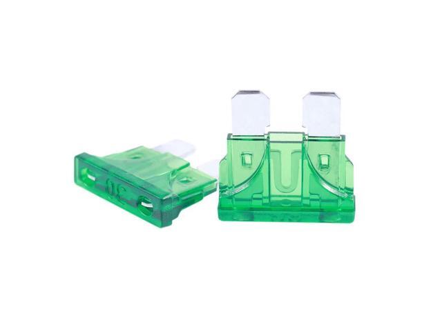 Vehicle Car 30A 30Amp Green Body Two Prong Blade ATC Fuse 90Pcs