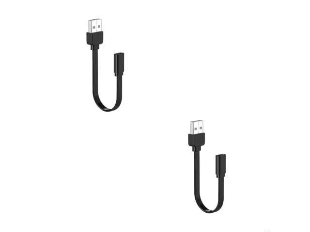USB 2.0 to Type C Female Flat Soft Data Cable 90 Degree Adapter for Tight Space 480Mbps Transfer Speed