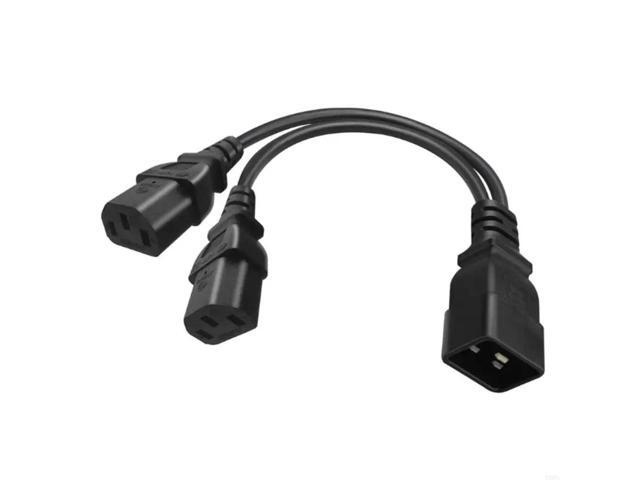 C20 to 2x C13 Power Cord IEC320 C20 Male to 2x C13 Female Power Converter Adapter Cable Cord for Mining 1FT/0.32M