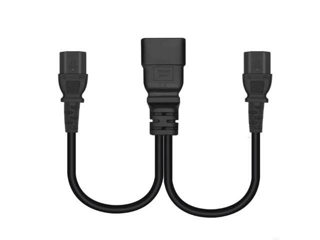 C20 to 2x C13 Power Cord IEC320 C20 Male to 2x C13 Female Power Converter Adapter Cable Cord for Mining 1FT/0.32M