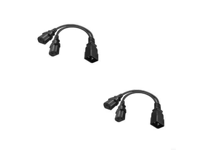 C20 to 2x C13 Power Cord IEC320 C20 Male to 2x C13 Female Power Converter Adapter Cable Cord for Mining 1FT/0.32M
