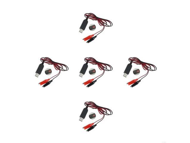 DIY QC3.0 USB to 5V 6V 8.4V 12V Power Cable AA AAA D Size for LED Light Toy Walkie Talkie Power Cable
