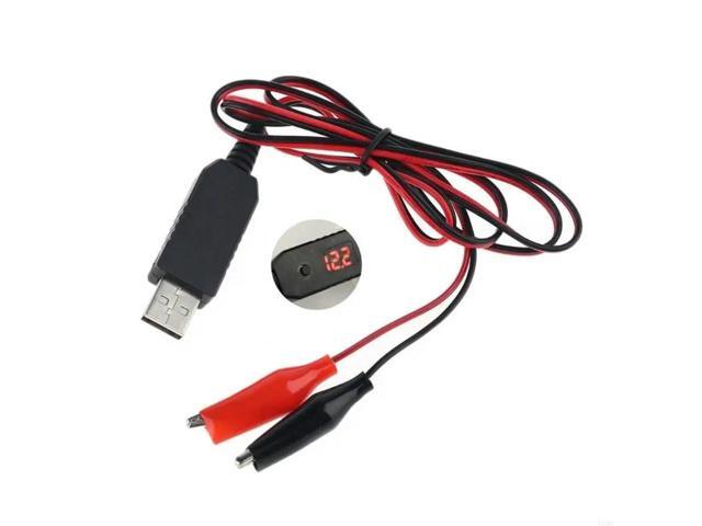 DIY QC3.0 USB to 5V 6V 8.4V 12V Power Cable AA AAA D Size for LED Light Toy Walkie Talkie Power Cable