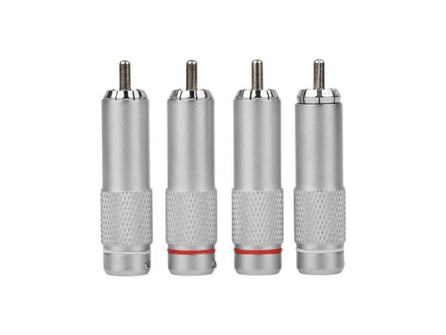 4PCS RCA Plug Connector RCA Audio Plug RCA Terminal For DIY HIFI Audio Cable Speaker Accessories