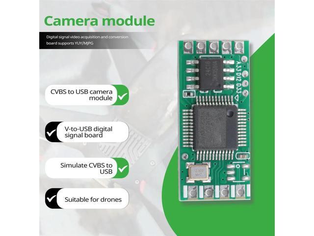 2Pcs Analog CVBS to USB Camera Module AV-To-USB Digital Signal Video Capture Conversion Boad Support YUY/MJPG