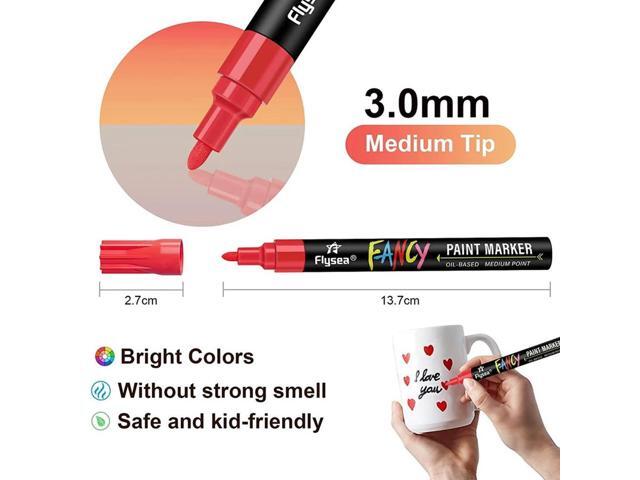 Paint Pens Paint Markers, 20 Colors Oil-Based Waterproof Paint Marker Pen Set, Never Fade Quick Dry And Permanent