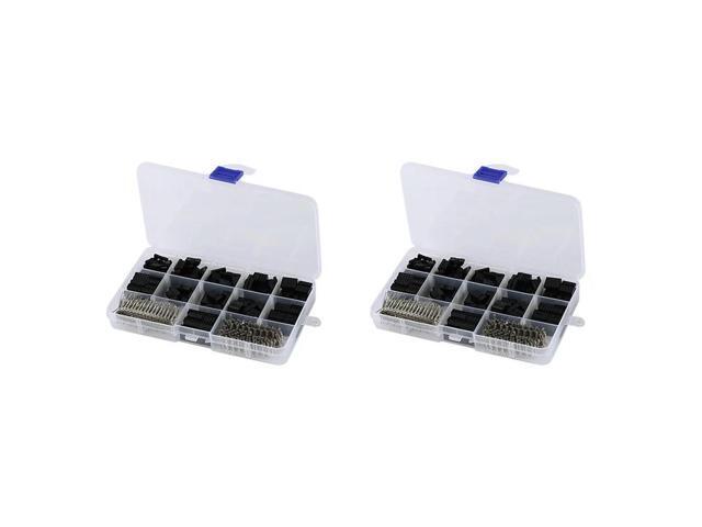 1240Pcs Dupont Connector 2.54Mm, Dupont Cable Jumper Wire Pin Header Housing Kit, Male Crimp Pins