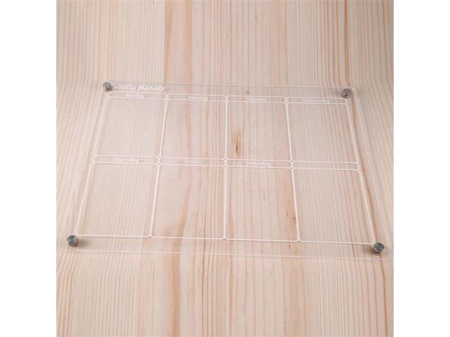 Fridge Calendar Acrylic Whiteboard Weekly Planner Transparent Magnetic Erase Magnetic Easy To Use A