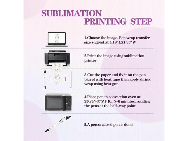 Sublimation Pens Set - Personalized Pen DIY For Thanksgiving Christmas Gift Office School Stationery Supplies Easy Install