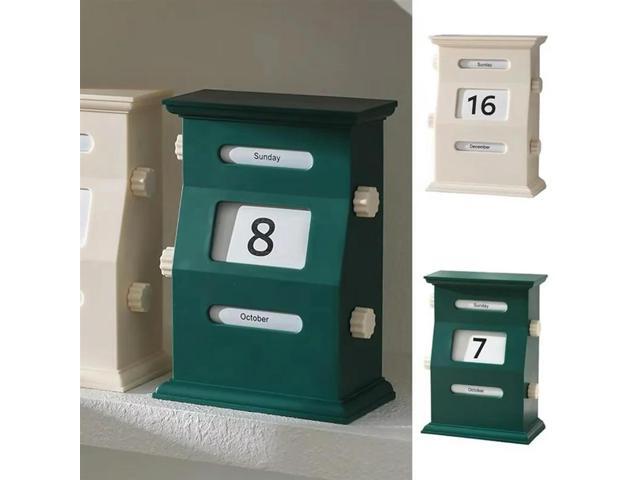 Calendar Desk Retro Calendar Blocks Desk Date Display Desk Decorations Desktop Decor Date Blocks