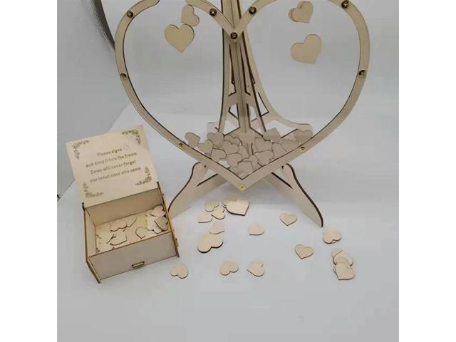 Wedding Guest Book Alternative Wedding Decor 3D Engraved Guestbook Guest Drop Box Welcome Card Wedding Decorations Durable, A