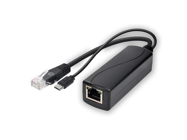 12-Pack 5V Poe Splitter, 48V To 5V 2.4A Adapter With Micro-USB Plug, For IP Camera,Tablets,For Raspberry Pi And More