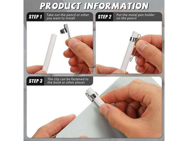 l Pencil Clips Slide On Pencil Pocket Clips Snap In, Pencil Holder Clip l Hangable Portable Pencil Clips, 600Pcs