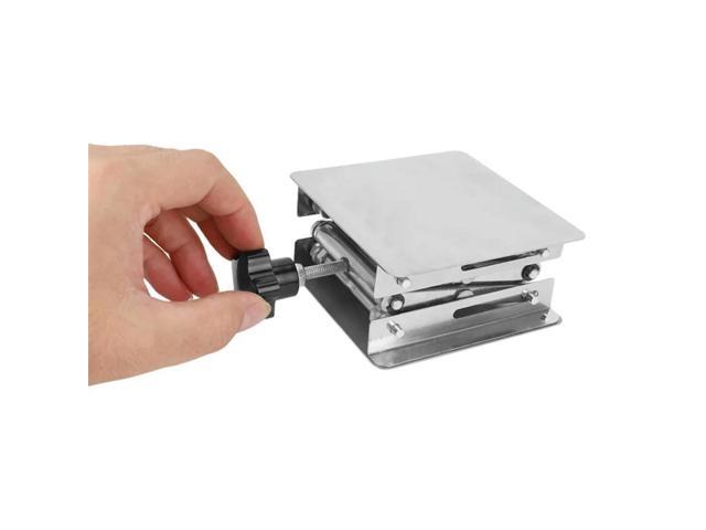 3X Scientific Jack-100 X 100Mm Stainless Steel Stand Table Rack Scissor -Lift Lifter For Science Experiment