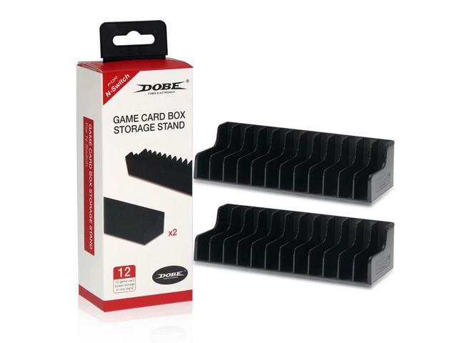 2pcs Black CD Disk Holder Game Card Box Stand 24pcs CD Disks/Card Game Card Holder for Switch