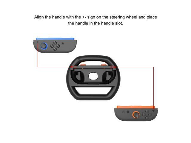 2Pcs Racing Steering Wheels for Switch 2 Handle Grips Controller Game Grip Handle for Nintendo for Switch 2 Controller Gamepad