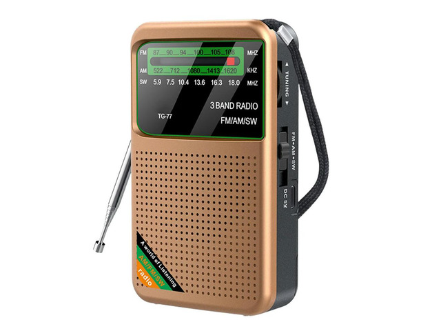 FM AM SW Radio with Headphone Jack Pocket Radio Rechargeable Radio Gifts for Seniors Elderly