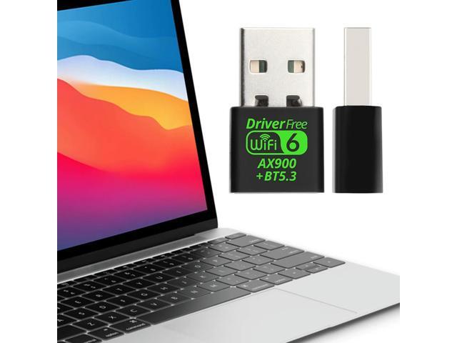 USB 6 Bluetooth-Compatible 5.3 Adapter Mini USB Dongle Dual Band 2.4/5.8GHz USB Adapter Driver Free for PC/Laptop