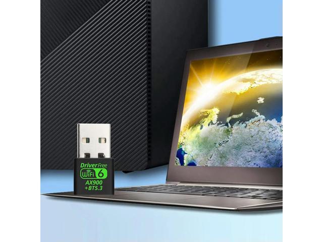 USB 6 Bluetooth-Compatible 5.3 Adapter Mini USB Dongle Dual Band 2.4/5.8GHz USB Adapter Driver Free for PC/Laptop