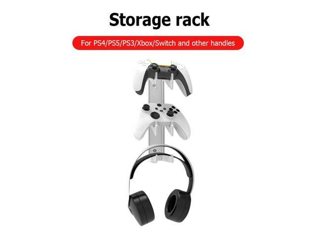 Transparent Game Controller Bracket Mount Universal Wall Mounted Gamepad Headset Stand Space Saving Rack for PS4/Xbox