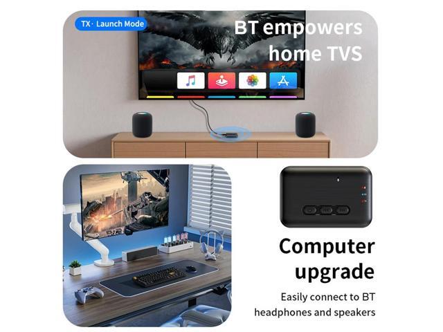 BT 5.3 Audio Transmitter Receiver Support TF Card Wireless Audio Adapter Audio Receiver for Home Speakers Wired Headphones