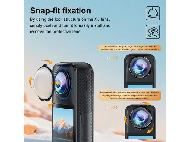 Lens Guards Anti-Scratch Rotating Lens Protector Cap Lightweight Lens Protective Cover for Insta 360 X5 Camera Accessories