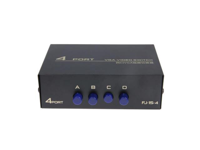 4 Port VGA Splitter Box 1 in 4 Out 4 PC To 1 Monitor VGA Vedio Splitter 130MHz Bandwidth VGA Switchs for PC Monitor