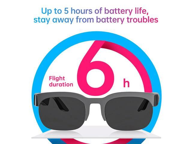 BT Sunglasses AI Translator Hands-Free Music & Calls Audio Glasses UV Protection Outdoor Sports Headphones for Men and Women