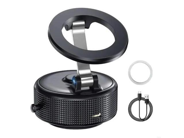 Phone Holder Bracket Stand Rack 360 Degree Rotation Powerful Magnets for Car Mount Strong Grip Vacuum Suction Attachment