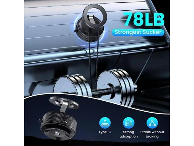 Phone Holder Bracket Stand Rack 360 Degree Rotation Powerful Magnets for Car Mount Strong Grip Vacuum Suction Attachment