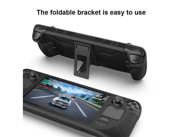 Silicone Console Protector Anti Slip Soft Shell Game Console Cover with Foldable Bracket Replacement Accessories for Steam Deck