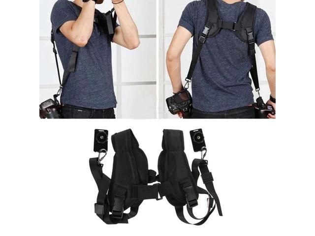 Shoulder Camera Strap Quick Adjustment Shoulder Strap Camera Mount Accessories for Two DSLR Cameras
