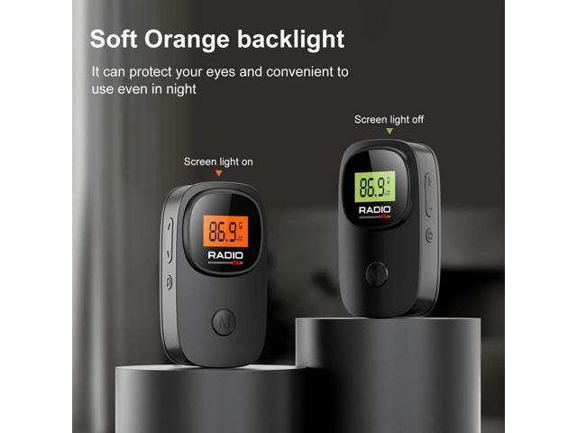 Portable Radio Tuning Mini Radio with Earphone Operated Radio with Clip for Home Outdoor